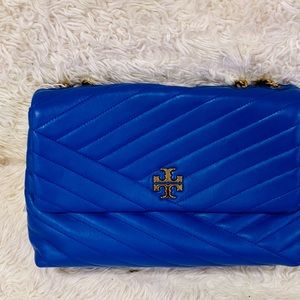 Blue Tory Burch clutch